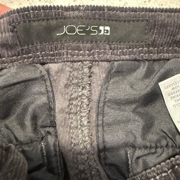 Joe’s Jeans Corduroy Pants Women 16 Charcoal Gray Straight Leg Low Rise Fall - Picture 4 of 9